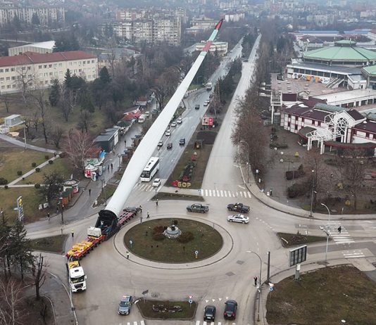 Zbog transporta elise vetrogeneratora danas izmenjen režim saobraćaja u Boru