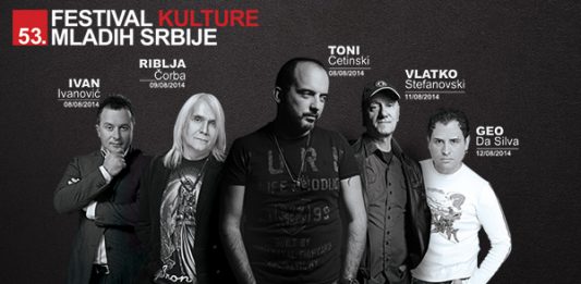 Toni Cetinski, Ivan Ivanović, Riblja Čorba, V. Stefanovski, Geo Da Silva na Festivalu kulture mladih u Knjaževcu