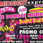 Midnajt ekspres: Veče domaće muzike i peint parti