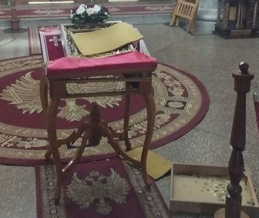 Obijen hram Svetog Georgija u Boru