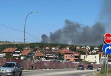 Požar na gradskoj deponiji u Boru