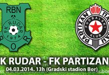 U utorak prijateljska utakmica fubalera „Rudara“ i beogradskog „Partizana“