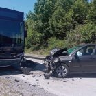 Sudar autobusa gradskog prevoza i automobila na putu za Brestovačku banju