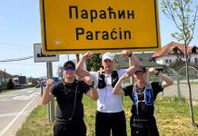Trče do Ostroga za malog Vuka: Borani Srđan, Nenad i Matija za dva dana prešli oko 90 kilometara, stigli u Paraćin