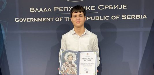 Boranin Viktor Anđelović dobitnik Svetosavske nagrade